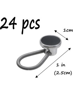 Extensores de Cuello Semetall 24 Piezas Negro 2.54 cm 2