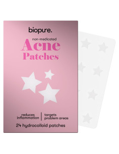 Parches para Acné BIOPURE Hydrocolloid - 24 Unidades Estrella