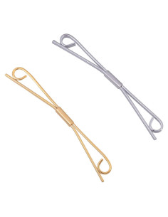 2 Clips de Corbata Pajarita Canjoyn - 62mm Elegantes