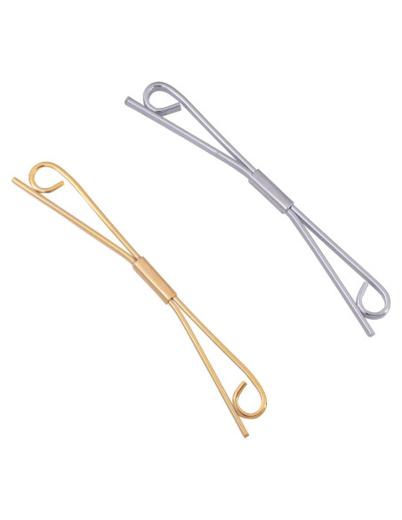 2 Clips de Corbata Pajarita Canjoyn - 62mm Elegantes