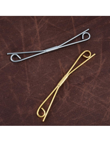 2 Clips de Corbata Pajarita Canjoyn - 62mm Elegantes