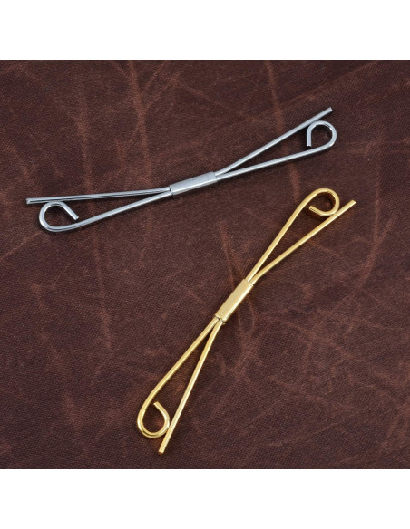 2 Clips de Corbata Pajarita Canjoyn - 62mm Elegantes