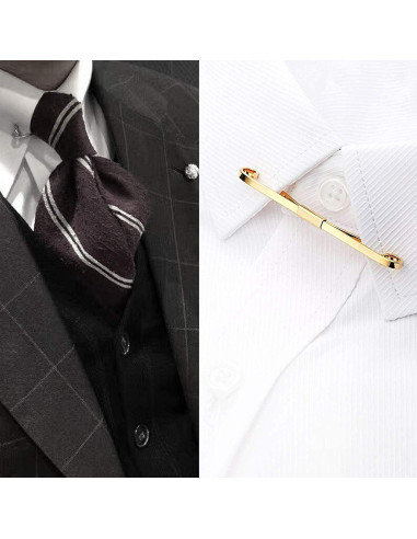 2 Clips de Corbata Pajarita Canjoyn - 62mm Elegantes