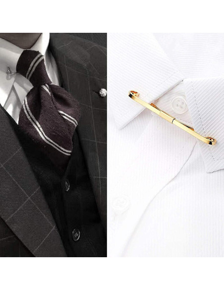 2 Clips de Corbata Pajarita Canjoyn - 62mm Elegantes