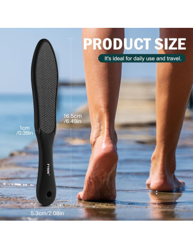 Lima de Pie de Cristal Nano FVION Doble Cara para Callos - Negro