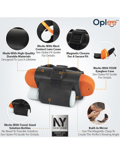 Estuche de Lentes de Contacto Oplee Negro con Espejo 2