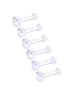 Retenedor de Piercing Labret Acrílico Flexible 14g 6mm 8mm 10mm