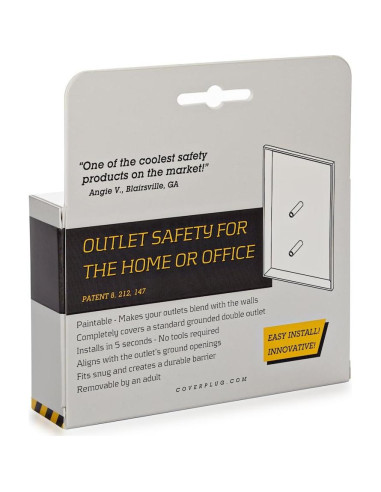 Cubierta de Enchufe Eléctrico Pintable Tapaenchufe 2-Pack