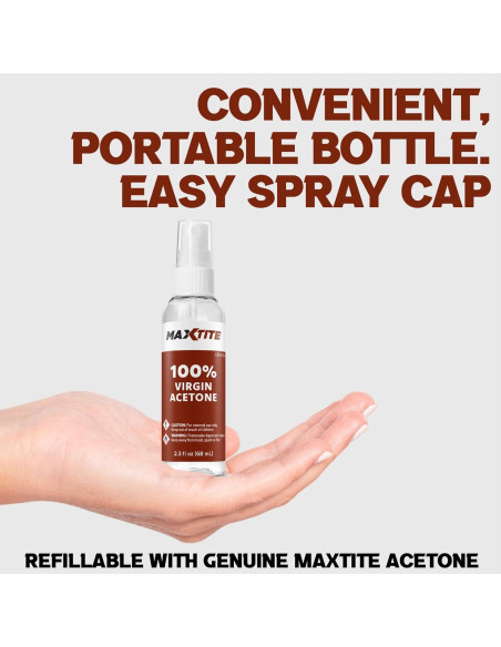 Acetona Profesional MaxTite 68.1 ml - Limpiador Multiuso