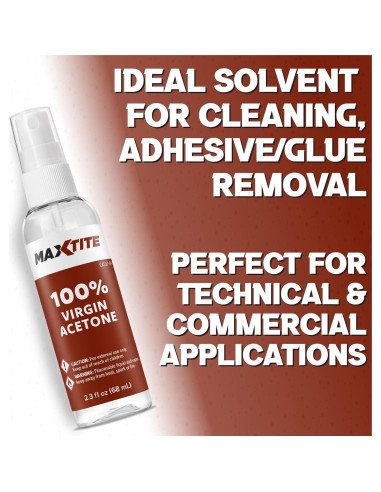Acetona Profesional MaxTite 68.1 ml - Limpiador Multiuso
