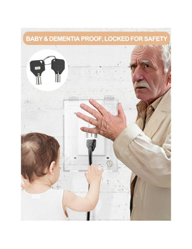 Caja de Protección de Enchufe Upifen 1 Gang Transparente