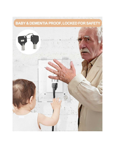 Caja de Protección de Enchufe Upifen 1 Gang Transparente