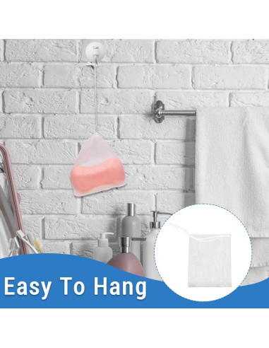 20 Pcs Bolsa de Jabón de Malla Exfoliante Mozeat Lens