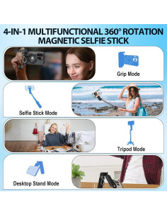 Palo de Selfie Magnético Multifuncional Mrryiio 4 en 1 2