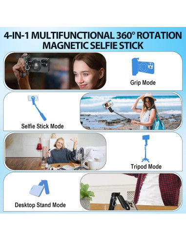 Palo de Selfie Magnético Multifuncional Mrryiio 4 en 1