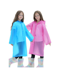 2 Impermeables Reutilizables Borogo para Niños con Capucha