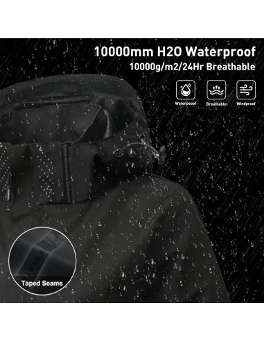 Chaqueta de lluvia ligera JAEZZIY mujer impermeable S-XXL