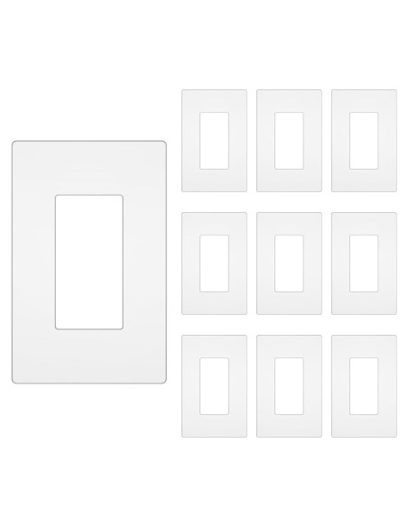 Placa de Pared Decorativa TAKETEK 1 Gang Blanca Pack 10