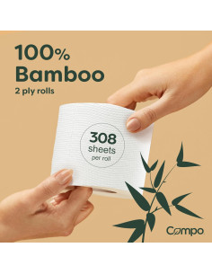 Papel Higiénico Compo 100% Bambú para Barcos y RV - 8 Rollos 2