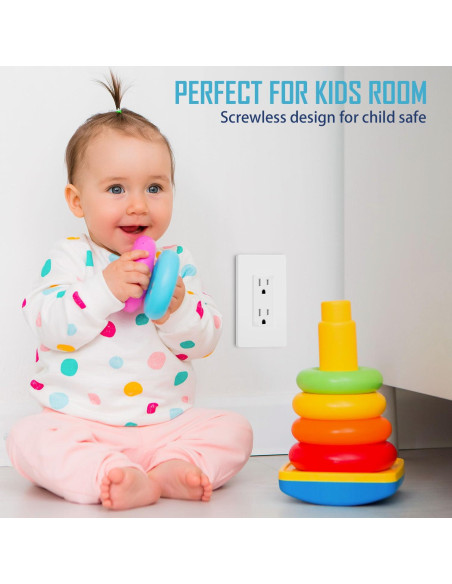 Placa de Pared Decorativa TAKETEK 1 Gang Blanca Pack 10