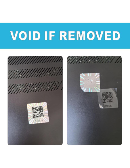 380 Etiquetas de Código QR Holográfico TLK&FBB 2.5x2.5cm