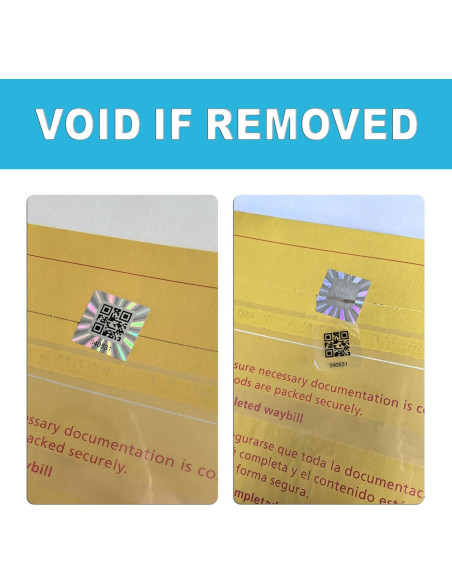 380 Etiquetas de Código QR Holográfico TLK&FBB 2.5x2.5cm
