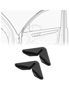 Protector de Borde de Puerta de Coche uxcell Negro 2 Piezas 2