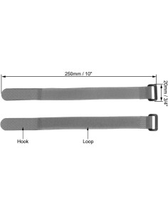 Correas de Gancho y Bucle uxcell 10 Piezas 2cm x 25.4cm 2