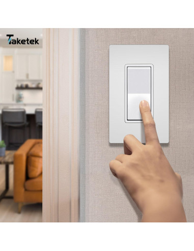 Placa de Pared Decorativa TAKETEK 1 Gang Blanca Pack 10