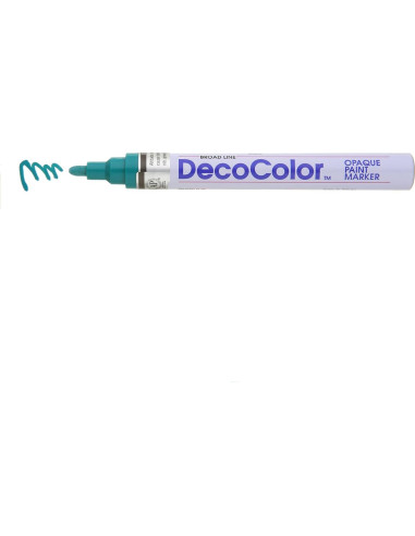 Marcador de Pintura Uchida Deco Color Punta Ancha Verde Teal