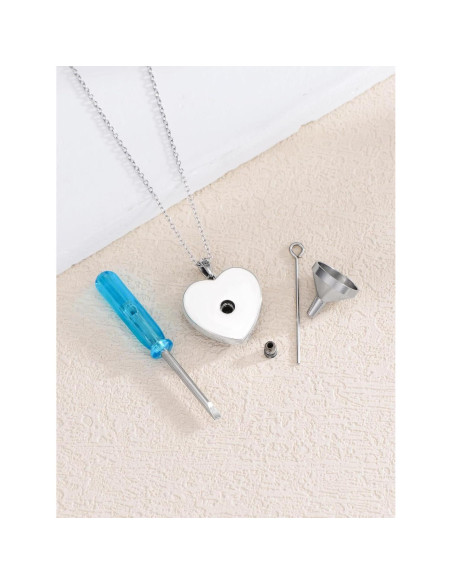 Collar de Urna para Cenizas Dorunmo 925 Plata Esterlina 20mm