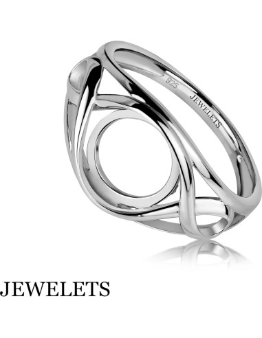 Anillo Celta 925 Jewelets 10 mm Chapado en Rodio