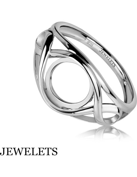 Anillo Celta 925 Jewelets 10 mm Chapado en Rodio
