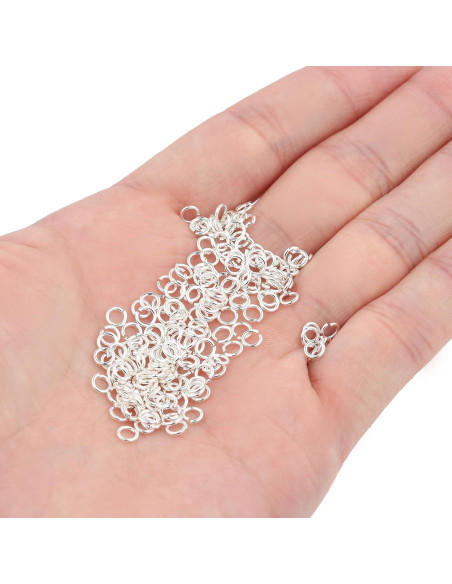 200 Anillas Abiertas de Plata LCCHOLV para Joyería 4mm