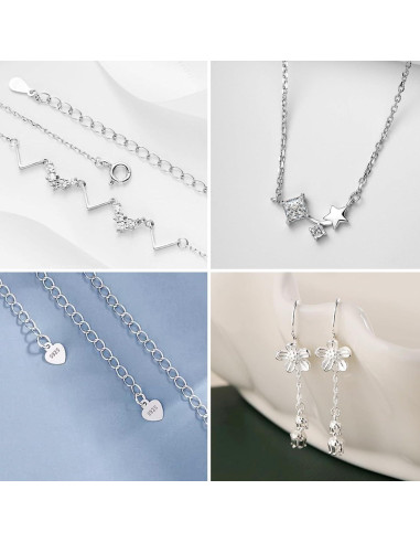 200 Anillas Abiertas de Plata LCCHOLV para Joyería 4mm