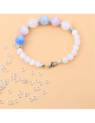 200 Anillas Abiertas de Plata LCCHOLV para Joyería 4mm