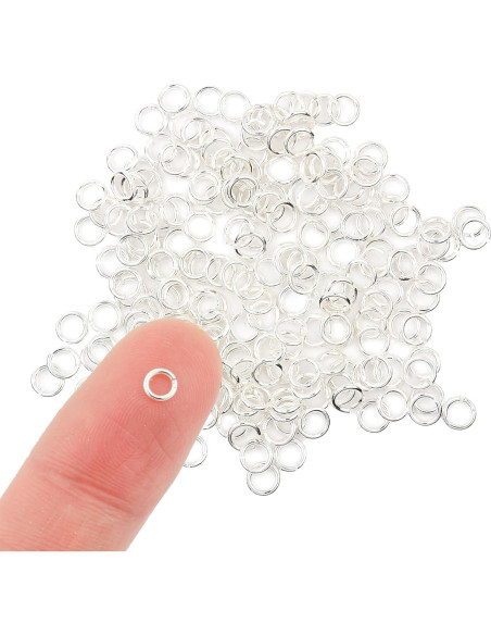 200 Anillas Abiertas de Plata LCCHOLV para Joyería 4mm