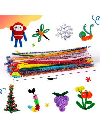 Limpiapipas Caydo 2500 Piezas 25 Colores 6 mm x 30 cm