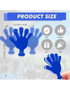 Juego de Pompones y Aplaudidores Genérico 48 Pcs Azul y Blanco 2