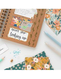 28 Papeles de Scrapbook Floral Naszonus 30x30cm Botánico 2 2