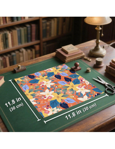 28 Papeles de Scrapbook Floral Naszonus 30x30cm Botánico 2