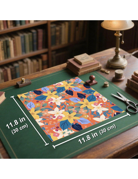 28 Papeles de Scrapbook Floral Naszonus 30x30cm Botánico 2