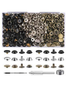 Kit de Botones a Presión Moocci 420 Piezas 15mm para Tela y Cuero