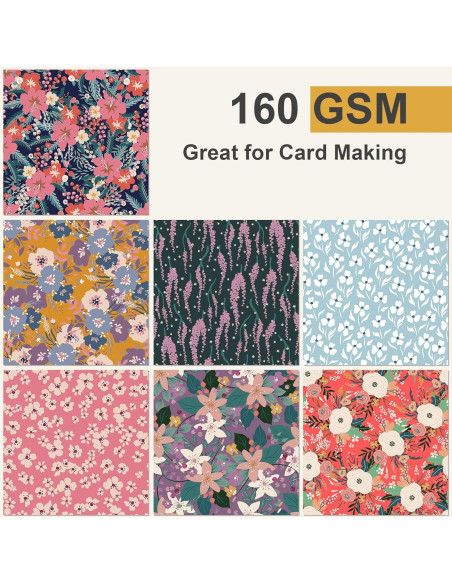 28 Papeles de Scrapbook Floral Naszonus 30x30cm Botánico 2