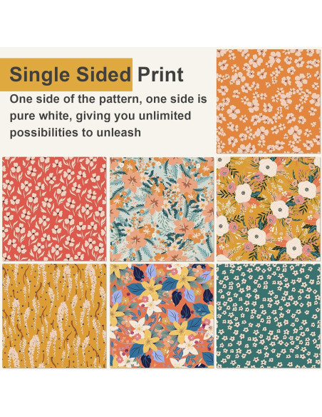 28 Papeles de Scrapbook Floral Naszonus 30x30cm Botánico 2