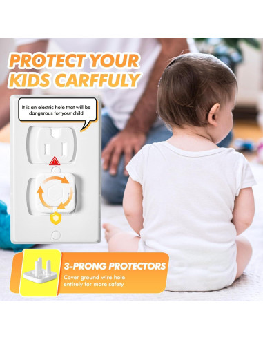 Cubiertas de Enchufes a Prueba de Niños Thyle - 100 Pcs