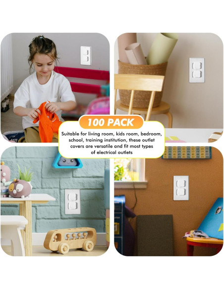 Cubiertas de Enchufes a Prueba de Niños Thyle - 100 Pcs