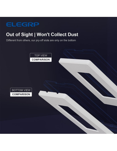 Placas de Pared Decorativas Sin Tornillos ELEGRP 3-Gang Blanco Mate