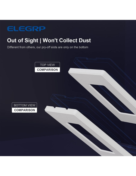 Placas de Pared Decorativas Sin Tornillos ELEGRP 3-Gang Blanco Mate