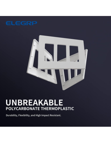 Placas de Pared Decorativas Sin Tornillos ELEGRP 3-Gang Blanco Mate